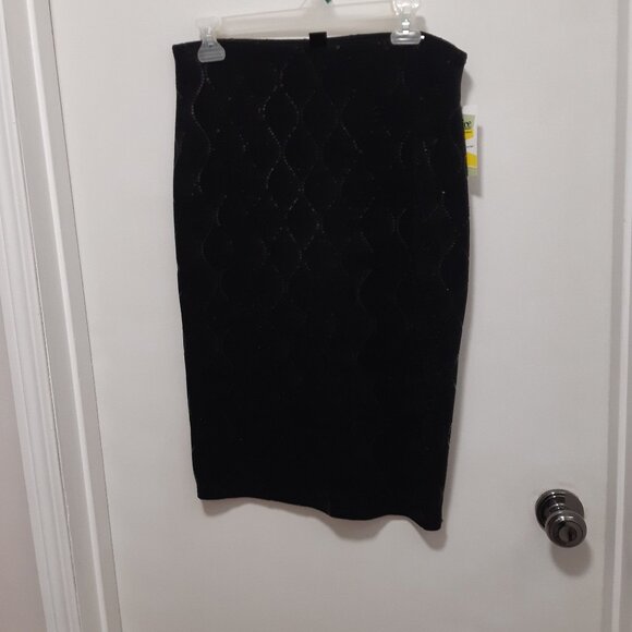 Stunning Frank Lyman Black Sequin elastic waist skirt Size 10 - Picture 1 of 12